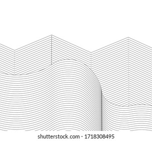
​ ​ abstrakte Architektur, 3D-Vektorhintergrund