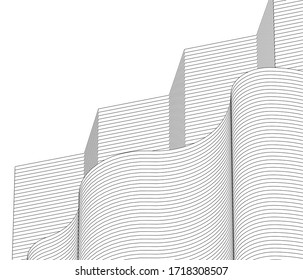
city ​​abstract architecture 3d illustration vector background