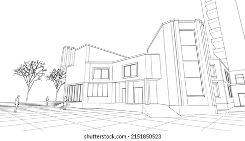 arquitectura 3d de la oficina