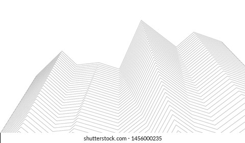 city architecture abstract 3d illustration