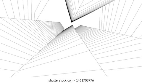 city architecture abstract 3d illustration