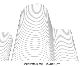 city architecture abstract 3d illustration