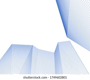 city architecture abstract 3d illustration