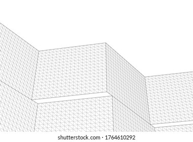 city architecture abstract 3d illustration