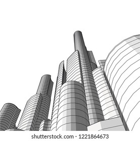 city architecture building 3d 