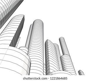 city architecture building 3d 