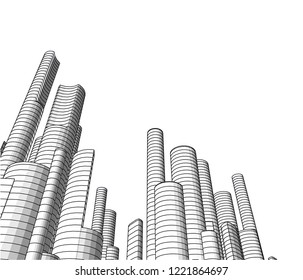 city architecture building 3d 