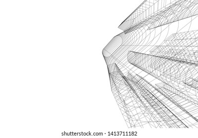 city architecture building 3d, vector illustration
