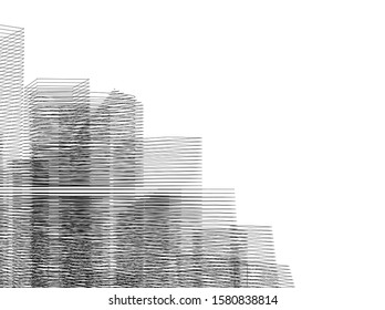 city architecture building 3d vector illustration