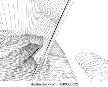 city architecture building 3d vector illustration