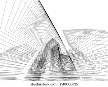 city architecture building 3d vector illustration