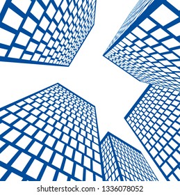 City architecture building, icon