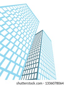 City architecture building, icon