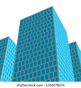 City architecture building, icon