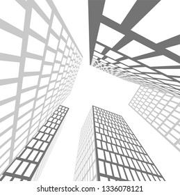 City architecture building, icon