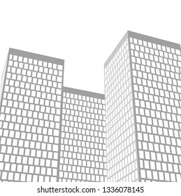 City architecture building, icon