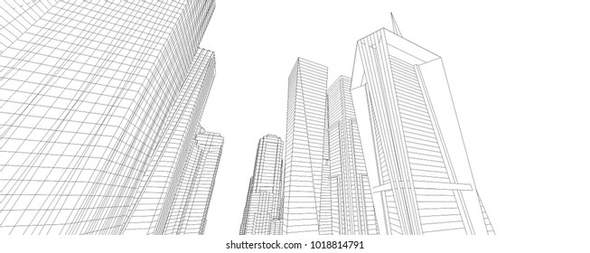 City Architecture Buildings Stock Vector (Royalty Free) 1018814791 ...