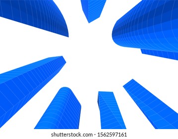 city architecture buildings abstract 3d 