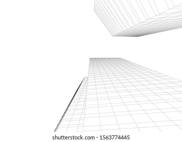 city architecture buildings abstract 3d 