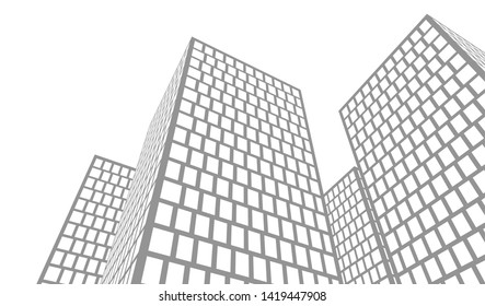 City architecture buildings, vector icon