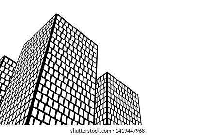 City architecture buildings, vector icon
