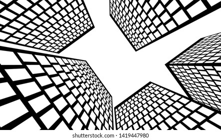 City architecture buildings, vector icon