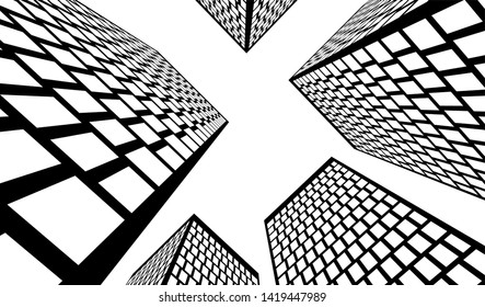 City architecture buildings, vector icon