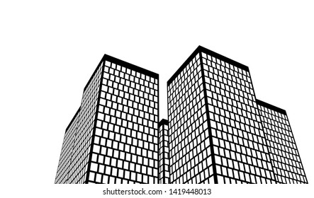 City architecture buildings, vector icon