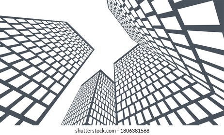 City architecture buildings, vector icon