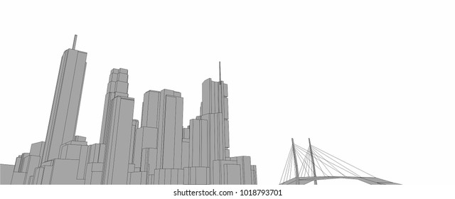 city architecture vector