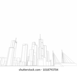 city architecture vector