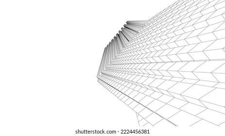 City architecture vector 3d illustration