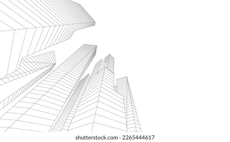 city architecture vector 3d illustration