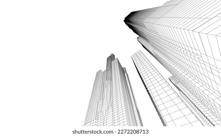 Stadtarchitektur, Vektorgrafik 3D