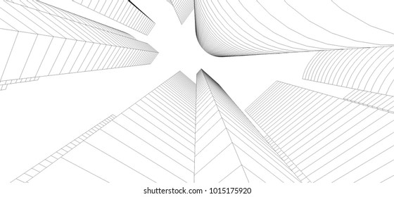 city architecture vector illustration