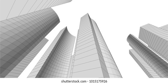 city architecture vector illustration