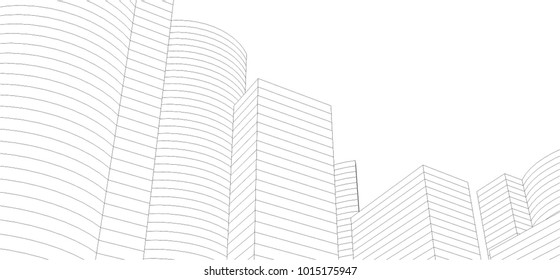city architecture vector illustration