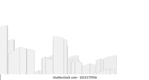 city architecture vector illustration