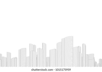 city architecture vector illustration