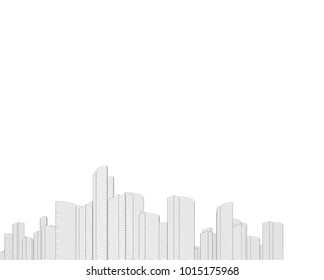 city architecture vector illustration
