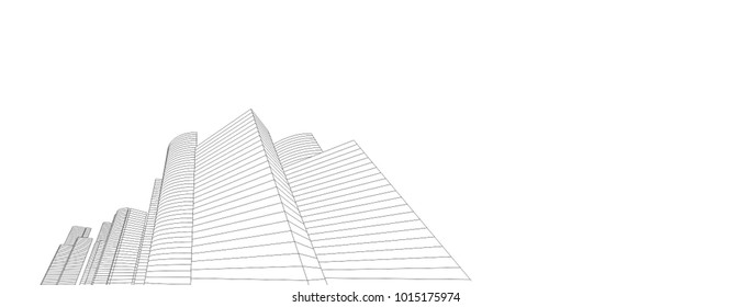 city architecture vector illustration