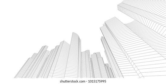 city architecture vector illustration
