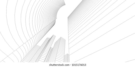 city architecture vector illustration