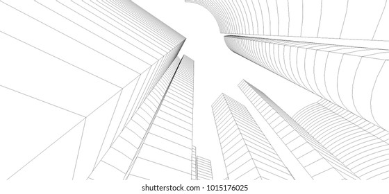 city architecture vector illustration