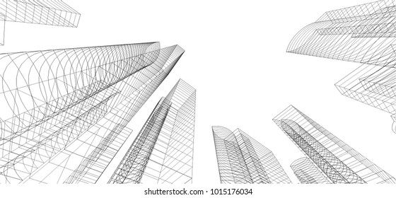 city architecture vector illustration