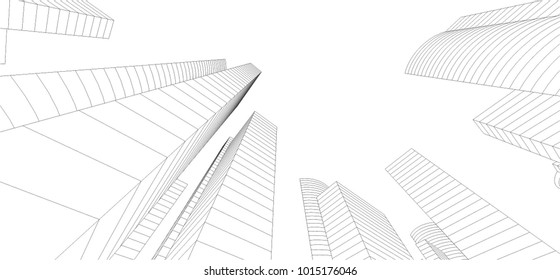 city architecture vector illustration