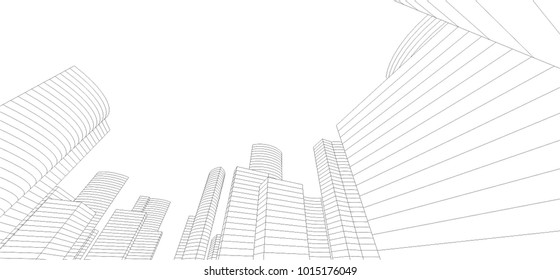 city architecture vector illustration