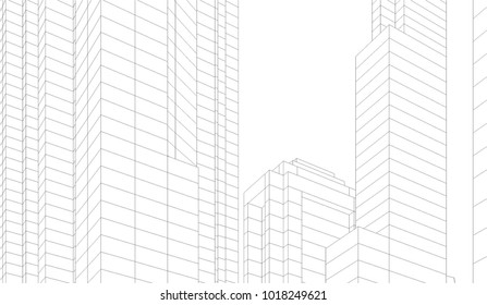 city architecture vector illustration