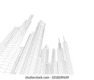 city architecture vector illustration