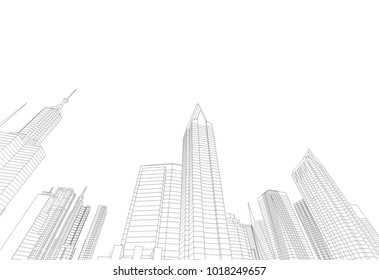 city architecture vector illustration